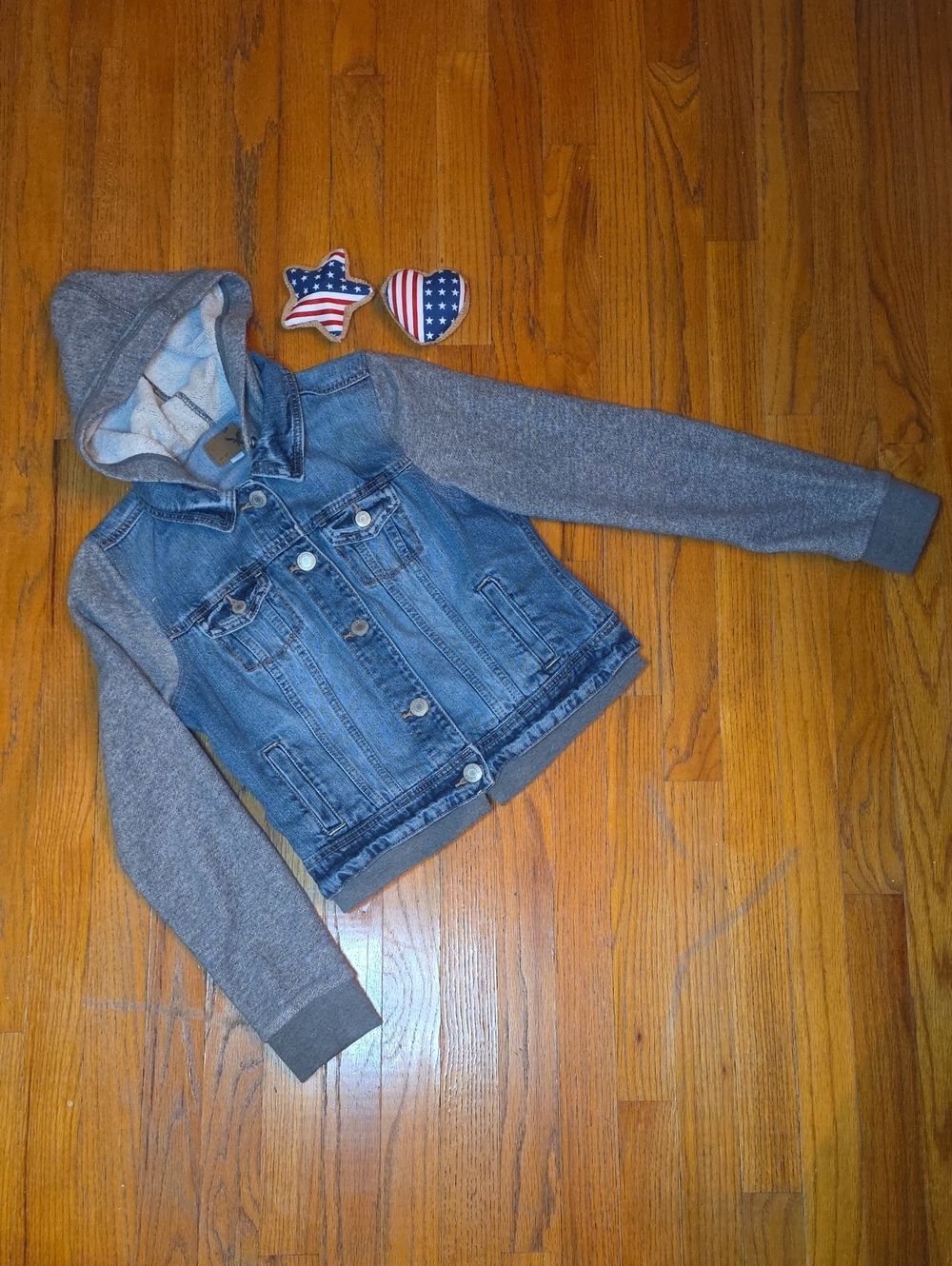 American Eagle Size M Jean Hoodie Jacket